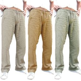 Erkek pantolon pamuk keten pantolon erkekler için pantolon pantolon nefes alabilen yaz fitness giyim iş kıyafetleri erkek koşu dipleri 230131