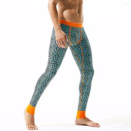 Men's Thermal Underwear SEOBEAN Leopard Winter Long Johns Men Thermo Pants Cotton Mens Pouch Tights Leggings Quality Sleeping Bottom