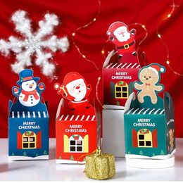Gift Wrap 5PCS Creative Kids Favours Package Snowman Candy Box Christmas Decoration Paper Carrier Xmas Bags
