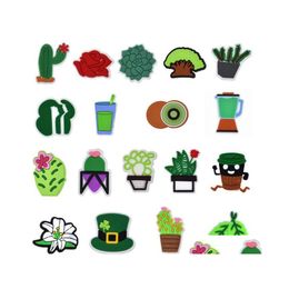 Shoe Parts Accessories Mix Plant Leaves Flower Croc Charms Pvc Cute Cartoon Shoecharms Buckle Fashion Shoes Decoration Part Drop De Dhxw5