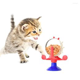 Cat Toys Pet Leaking Slow Feeder Designed With ABS And TPR Material Funny Toy Strong Suction Cup