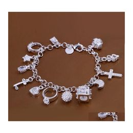 Charm Bracelets Pretty Charms Bangle Bracelet For Style Infinity 925 Ale Sterling Sier Bdehome Drop Delivery Jewelry Dhcix