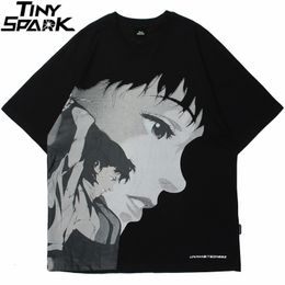 Men's T-Shirts Men Streetwear Harajuku Oversize T Shirt Anime Girl Print T-Shirt Hip Hop Spring Summer Short Sleeve Tshirt Cotton Loose 230131