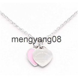 Pendant Necklaces Pendant Neckalce Design New Brand Heart Love Necklace For Women Stainless Steel Accessories Zircon Green Pink Women Jewelry Gift1