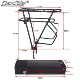 48v 20AH Battery 36v Ebike Battery 52v electric bike Bicycle battery for Bike Lithium Li-ion Battery Pack Rack Carrier Trunk