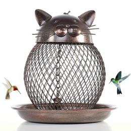 Other Bird Supplies Vintage Cat Modelling Feeder Creative Home Furnishings Modern Metal Crafts Outdoor Hanging 230130