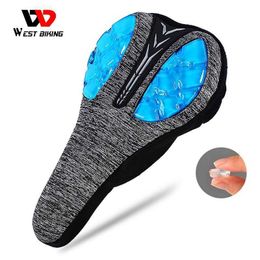 s WEST BIKING Bicycle 3D Liquid Silicon Gels Cycling Seat Mat Comfortable Cushion Soft Anti Slip Bike Saddle Cover 0131