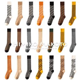 Women Socks Ins Combed Cotton Double Needle Way Calf And Knee Korean Version Of The British Long Wholesale