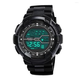 Wristwatches Digital Watch With Timer Date LCD Sport Boy Stopwatch Waterproof Fashion Rubber Wrist Large Number Watches For Men