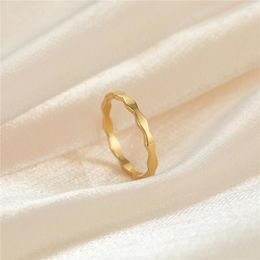 Wedding Rings Anslow Fashion Jewellery Trendy Top Quality Wave Pattern Titanium Steel Couple Love Ring Party Accessories Girl Gifts