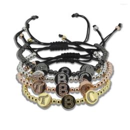 Charm Bracelets 1pc Style Anil Arjandas Men Fashion Macrame With TBC Micro Inlay Zircon Brass Beads Bracelet