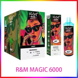 RM Magic original 6000 cigarrillos electrónicos RGB Flash Light Proponible Vape Pen 6000 Puffs cigarrillos E CIGS 2% 3% 5% 650MAH 14ML Vapes Nuevos cigvapes