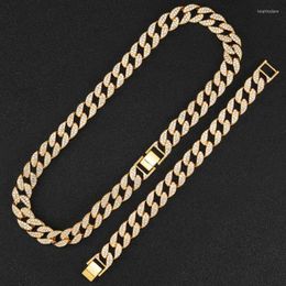 Chains 1.6cm Men Chain Neklace Men's Hip-Hop Gold Studded Heavy Cuban HIP HOP Jewelry Necklaces Iced Out ChainChainsChains Heal22