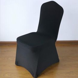 Chair Covers High Quality Black Polyester Spandex Party For Weddings Banquet El Decoration Supplies Wholesale Prices