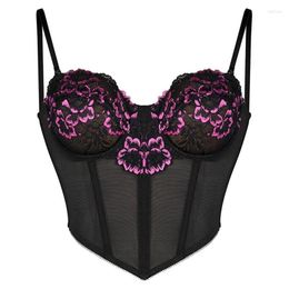 Women's Shapers Lace Corset Bra Top Floral Crop Clothing Sexy Bustier Renaissance Womens Summer