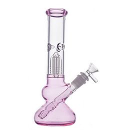 Super Heavy Glass Beaker Bong 10inch Tall Thickness Arms Perc Hookah Recycler Dab Rig Bongs Ice Catcher with Big Size 40mm Bowl Oil Burner Pipe Dhl Free