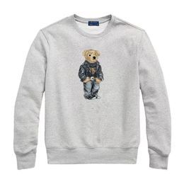 us Men's cartoon bear hoodie sweatshirt designer polos men's sweater pullover printed bear cotton long-sleeved new casual contrast cotton large fashion s-2XL