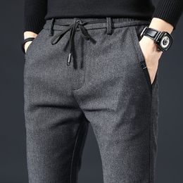 Männer Hosen Plus Fleece Verdicken Casual Sport Streetwear Fashion Herbst Winter Männliche Kleidung Solide Voll Gerade Hosen 230131