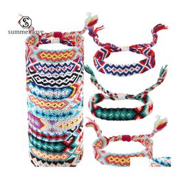 Link Chain Fashion Design Rope String Bracelet Ankle Couple Bohemia Braided Bracelect By Hand Adjustable Size Jewelry Gift For Wome Dhmg0