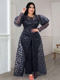 Plus size Dresses See Through Size Long Lantern Sleeve High Waist A Line Evening Birthday Cocktail Party Outwear Gowns for Ladies 4XL 230130