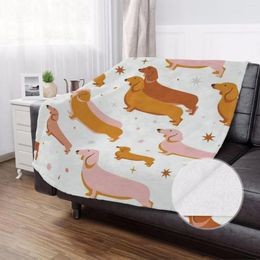 Blankets Homemade Cute Dog Blanket Soft Cartoon Fleece Warm Home Furnishing Decoration