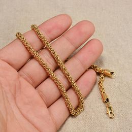 Chains 45cm Dubai Arab India Gold Colour Ethnic Necklace Chain For Men/Women Party Gifts Jewellery Eritrea Chunky Luck ChainChains