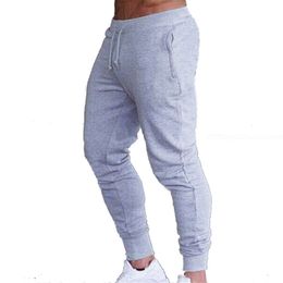 Men's Pants Fitness Muscle Grey Jogging Solid Running Sport Pencil Cotton Soft Bodybuilding Joggers Gym Trousers 230131