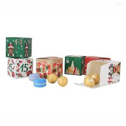 Gift Wrap 24Pcs/set Storage Box Cookies Muffin Christmas Candy Packaging Pouch Festive Supplies For Year Present