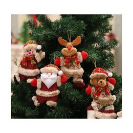 Christmas Decorations Doll Hangs Ornaments Diy Xmas Gift Santa Claus Snowman Tree Pendant Dolls Hang For Home Noel Natal Wll547 Drop Dhyn5