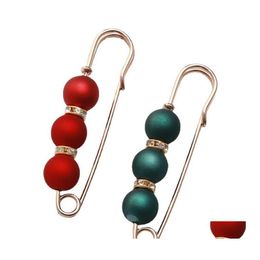 Pins Brooches Fashion Big Beads Clothing For Women Pearl Lapel Pin Sweater Dress Brooch Pins Accessories Drop Delivery Jewelry Otrqb