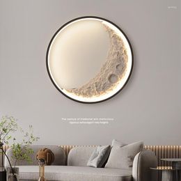 Wall Lamp 2023 Modern Moon Design LED For Bedroom Living Dining Room Aisle Sofa Background Interior Art Style Decoration Light