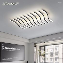 Chandeliers Nordic Led Ceiling Chandelier For Living Room Bedroom Office Minimalist Personality Design Fishbone Indoor Lighting Home Fixture