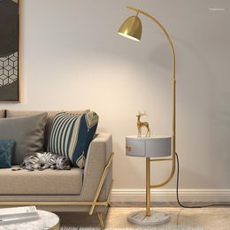 Floor Lamps Living Room Wireless Charging Function Bedroom Bedside Table Drawer Integrated Standing Lamp Decoration