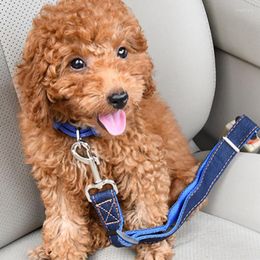 Dog Collars Adjustable Leash Car Seat Belt Pet Vehicle Harness Lead For Small Medium Dogs Puppy Accessories