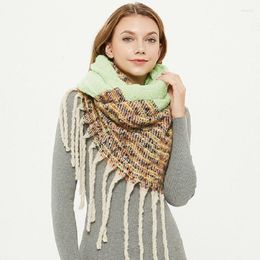 Scarves Est Girls Winter Stripes Long Cashmere Fashion Blanket Comfortable Foulard Shawls Casual Daily Wear Accessories