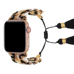 Link Bracelets Go2Boho 38/40 Connector Luxury Band For Apple Smart Watch Bohemia Jewellery Miyuki Beaded Leopard Print