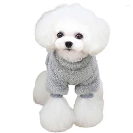 Dog Apparel Fuzzy Velvet Pyjamas Thermal Pet Clothes For Winter Doggy Soft Cold Weather Cat Small