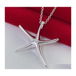 Charms Arrival Fashion Jewellery 925 Sterling Sier Necklaces Pendant Big Starfish 20Pcs/Lot C3 Drop Delivery Findings Components Dh34O