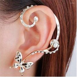 Stud Earrings HCYP Fashion Zinc Alloy Selling Jewellery Sweet Exaggerated Exquisite Crystal Asymmetric Butterfly