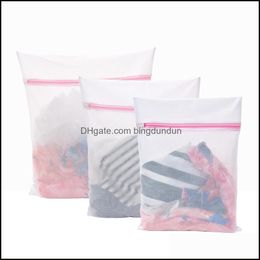 Laundry Bags Washing Hine Bag Cloth Mesh Net Clothes Polyester Storage Sweater Protective Vtky2283 Drop Delivery Home Garden Houseke Dhupb