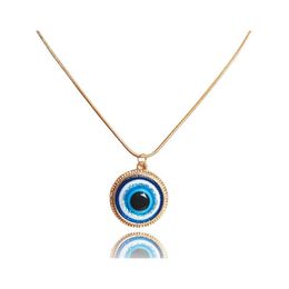 Pendant Necklaces Turkish Symbol Evil Blue Eyes Necklace Resin Bead Women Nazar Turkey Arabic Islamic Lucky Charm Gift Drop Delivery Dh1Wt