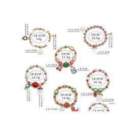 Party Favour Creative Womens Christmas Bracelet Hand Chain Xmas Tree Santa Claus Bracelets Small Gift Wll384 Drop Delivery Home Garde Dhb3S