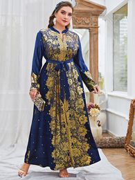 Plus size Dresses TOLEEN Women Size Maxi Luxury Chic Elegant Long Sleeve Embroidery Muslim Turkey Evening Party Wedding Clothing hgrf 230130