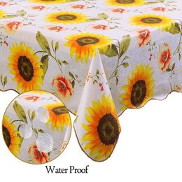 Table Cloth Waterproof Rectangular For Home PVC Decoration Dining Kitchen Spill Proof Cover Mateles De Mesas