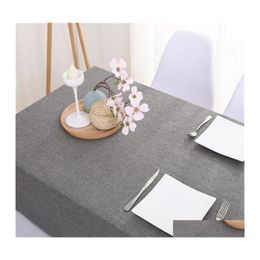 Table Cloth Dining Imitation Linen Tablecloth For Home Partty Picnic Decor Waterproof Er 60X60Cm Drop Delivery Garden Textiles Cloths Otv7G