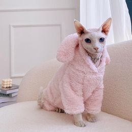 Cat Costumes Clothes Sphynx Hairless Sphinx Devon Cute Pink For Extra Winter Warmth Kitten