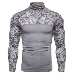 Men's TShirts Tactical Camouflage Athletic Tshirts Long Sleeve Men Military Clothing Combat Shirt Assault Army Costume 230130