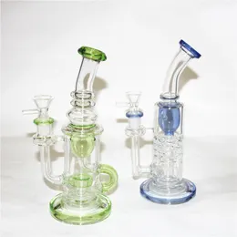 Hookah glass bong water pipe three Colour beaker bongs ice catcher thick material for smoking with 14 mm glass bowl