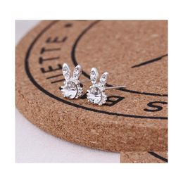 Stud Love Heart Super Small Earrings Simple Compact Cute Student Earring For Women Minimalist Copper Hypoallergenic Drop Delivery Jew Dh8Id