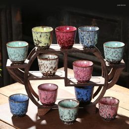 Cups Saucers Drop 1PCS Ceramic Cup Coffee Kiln Change Pottery Tea Drinking Water Teacup Mug Wholesale